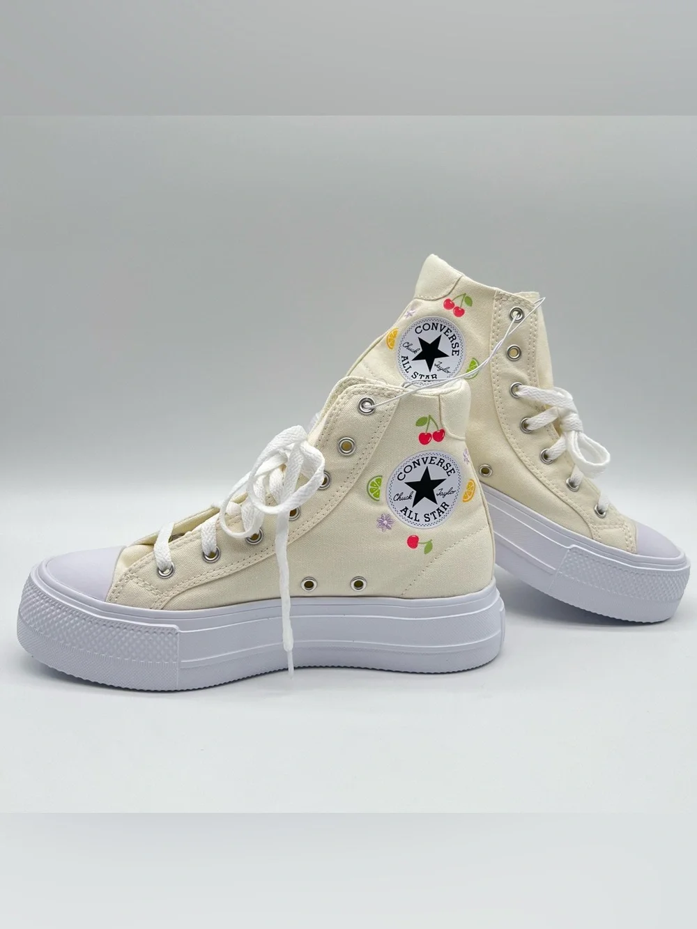 NWT Converse Kids Chuck Taylor Day One Platform High Top Fruit Sneakers 6Y